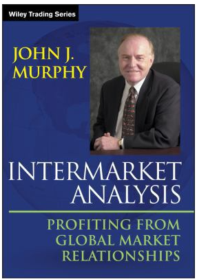 'Intermarket Analysis' by John J. Murphy, part of the Wiley Trading Series. Features the author in a suit against a blue background.