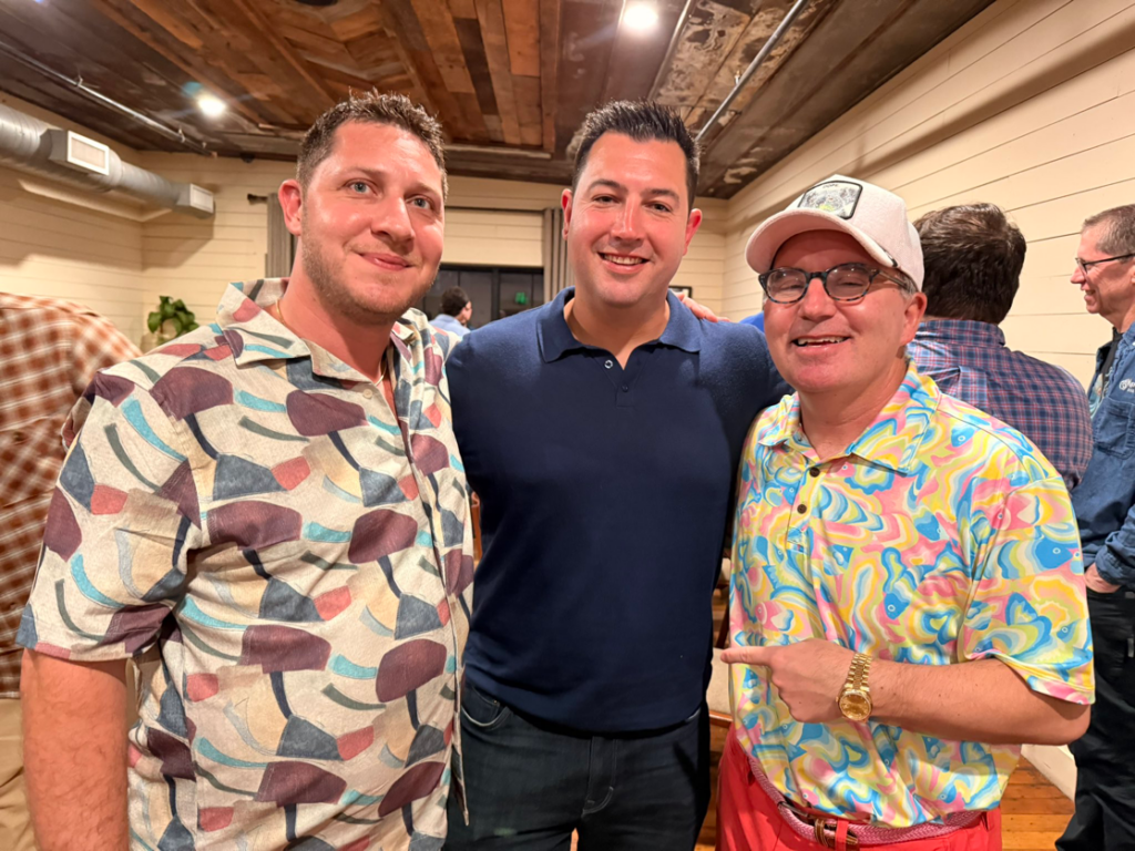 JC with two friends